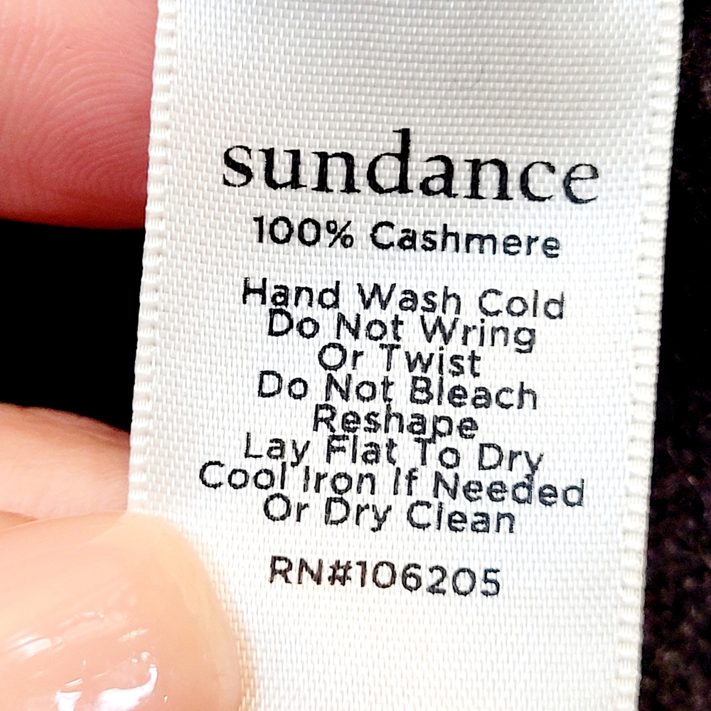 SUNDANCE Pure CASHMERE Mock Neck Heathered Charcoal Sweater Dress Small - Picture 6 of 7